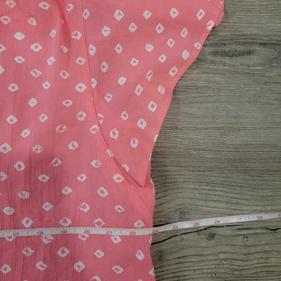 GAP Women's Pink Ruffle Sleeve Blouse Size Large Tall - Picture 2 of 10